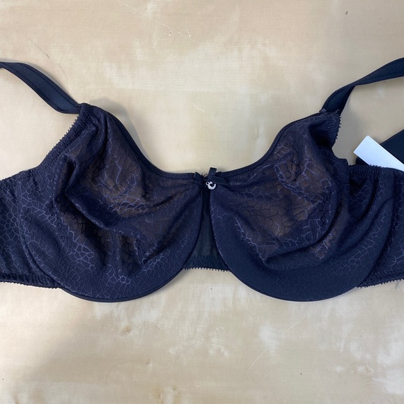 Chantelle 34 H Black Tan Magnifique Minimizer Bra Seamless Unlined Classic Stapl - Picture 4 of 13